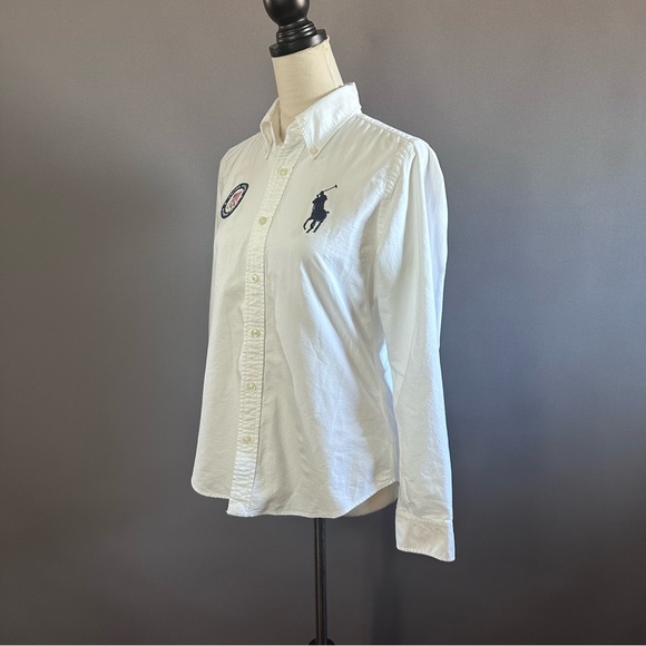 Polo Ralph Lauren 2016 US Olympic Team Large Pony Women's Button Up Size 6P - Picture 7 of 9